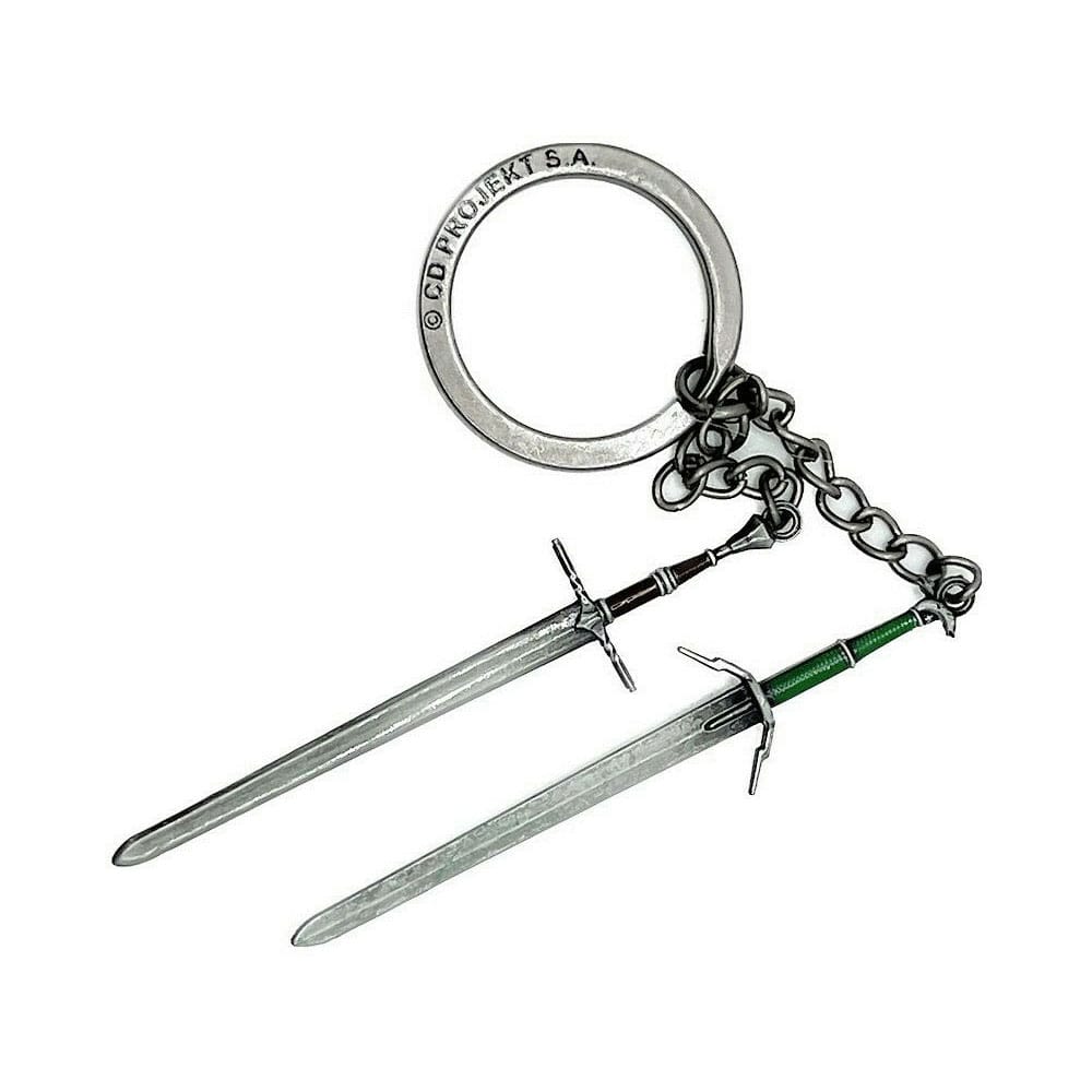 The Witcher III: Keychain Wild Hunt Geralt Two Swords