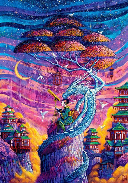 Puzzle Serie Imagination Roch Urbaniak Sakura i Ryu (1000 pezzi)