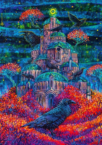Puzzle della serie Imagination Roch Urbaniak Twierdza Pani Kruków (1000 pezzi)