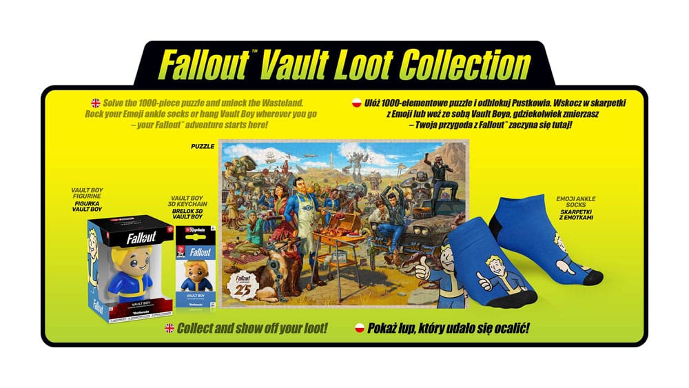 Fallout presentset Fallout Vault Loot Collection (pussel, strumpor, statyett och nyckelring)