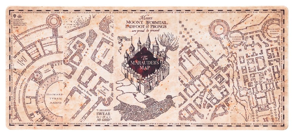 Harry Potter Alfombrilla para Ratón XL Mapa del Merodeador 80 x 35 cm