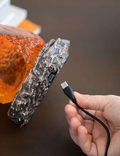 Lampada Jurassic Park con USB-C Ambra