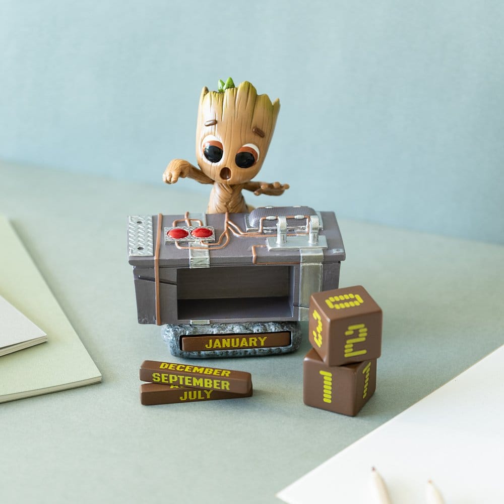 Marvel 3D Ewiger Kalender Groot Death Button 12 cm