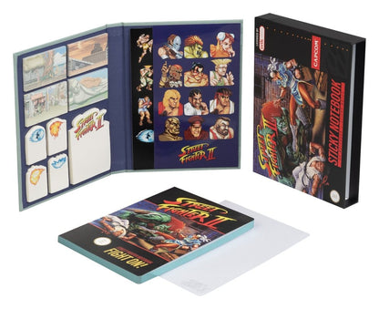 Cuaderno Premium de Street Fighter con notas adhesivas y tapa A5