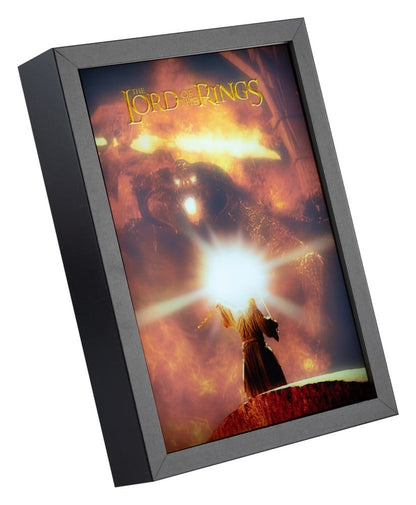 Sagan om ringen inramad LED-panel 28 x 20 cm