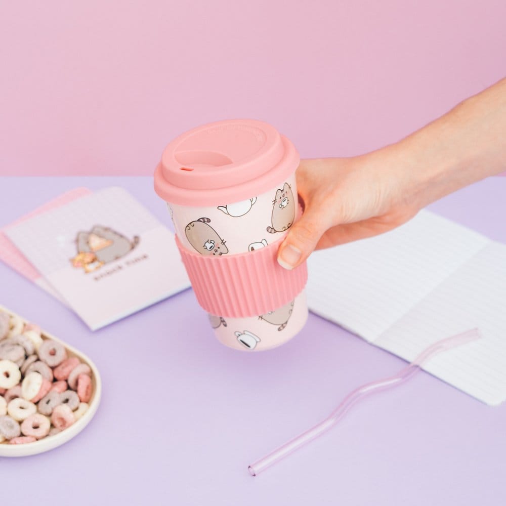Pusheen Keramikkrus med låg 400 ml
