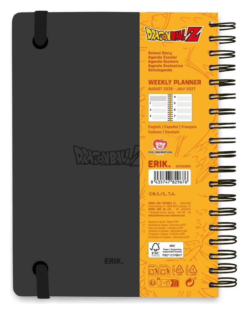 Dragon Ball School Diary ukeplanlegger 2026/2027 A5