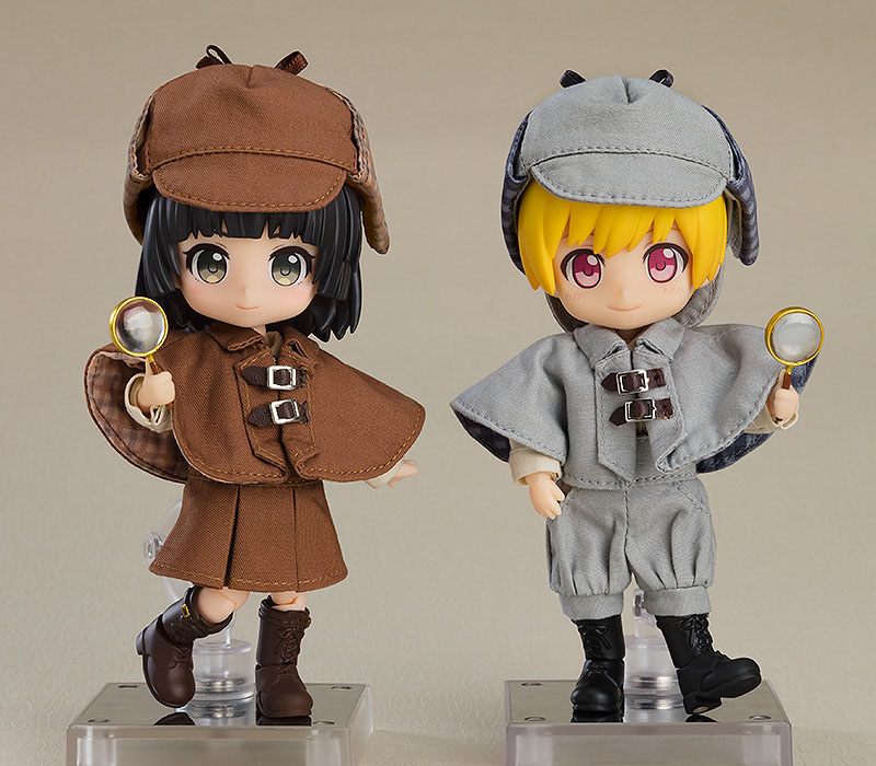 Parti di personaggi originali per figure di nendoroid figure set detective set - ragazzo (grigio)