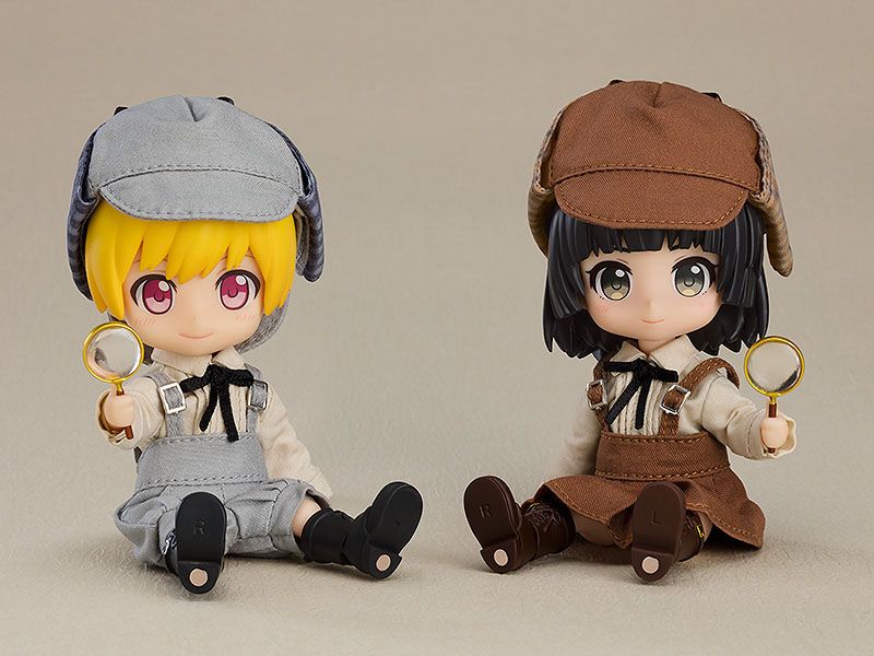 Parti di personaggi originali per figure di nendoroid figure set detective set - ragazzo (grigio)