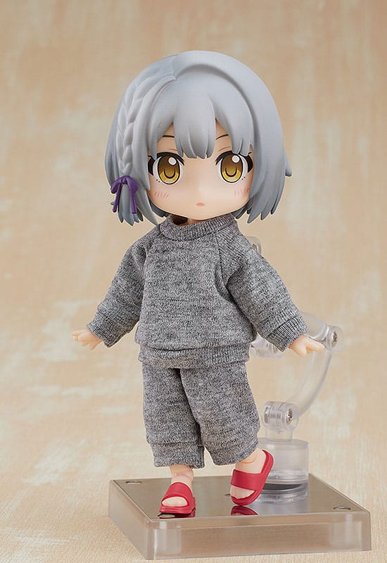 Nendoroid bebek figürleri için orijinal karakter kıyafet seti: sweatshirt ve eşofman (gri)