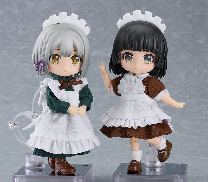 Nendoroid bebek figürleri için orijinal karakter Kıyafet Seti: Hizmetçi Kıyafeti Long (Siyah)