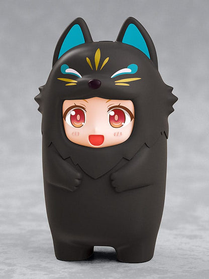 Nendoroid daha fazla Kigurumi yüz parçaları kılıfı Nendoroid figürleri Black Kitsune 10 cm