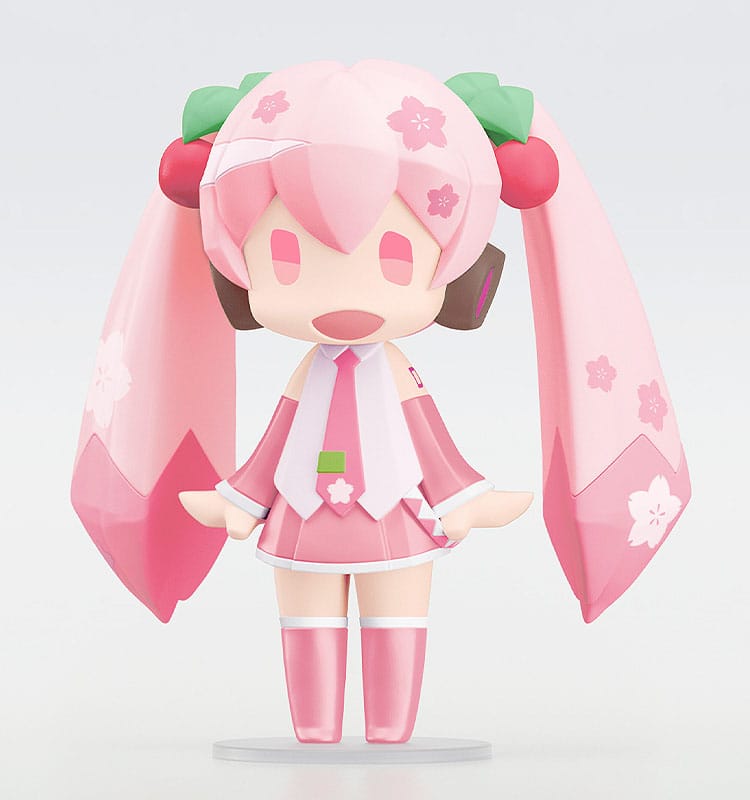 Série vocale de personnage 01: Hatsune Miku Hello! Bon sourire d'action figure Sakura Miku 10 cm
