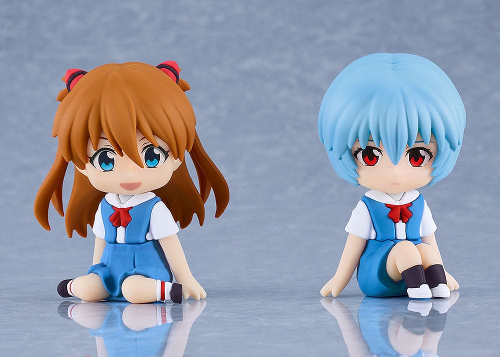 Nachbildung des Evangelion-Gummimaskottchens Nendroid Plus Minifigur Rei Ayanami 8 cm