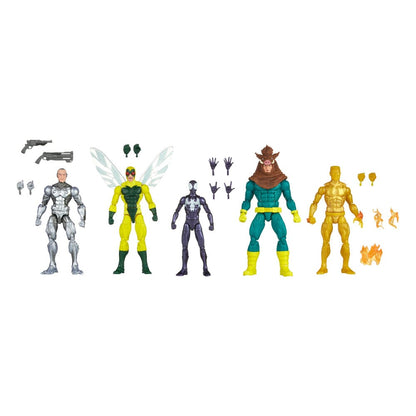 Örümcek Adam Marvel Legends Action Şekil 5 Pack Örümcek Adam, Silvermane, İnsan Sinek, Erimiş İnsan, Razorback 15 Cm