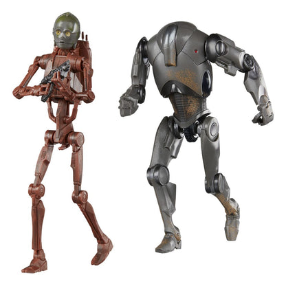 Star Wars Episodio II de la serie negra Figura 2-paquete C-3PO (B1 Battle Droid Body) y Super Battle Droid 15 cm
