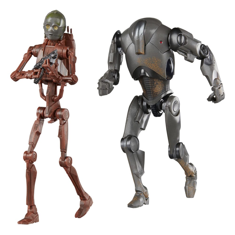 Yıldız Savaşları Bölüm II Black Serisi Aksiyon Şekil 2 Pack C-3PO (B1 Battle Droid gövdesi) ve Super Battle Droid 15 cm