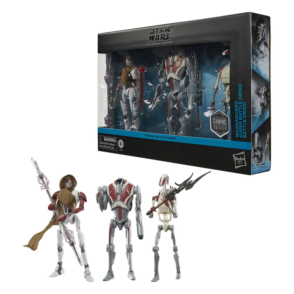 Star Wars Jedi: Survivor Black Series Aksiyon Figürü 3'lü Paket Magna Guard, Süper Savaş Droidi ve Savaş Droidi