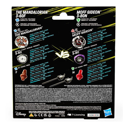Beyblade X og Star Wars samarbejder The Mandalorian 3-60F vs. Moff Gideon 3-80N