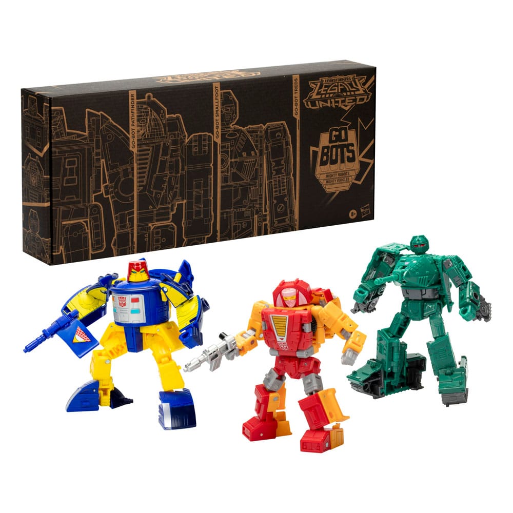 Transformers Legacy United Deluxe Class Action Şekil 3 Pack Go-Bot Guardians 14 cm