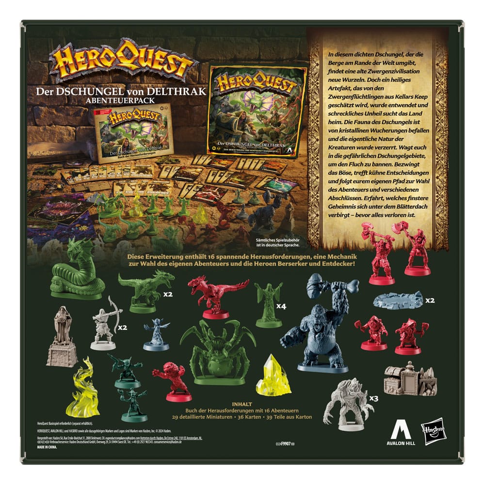 Eroquest Board Game Expansion Der Dschungel von Delthrak Quest Pack *Versione tedesca *