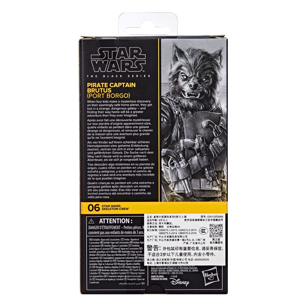Star Wars: Skeleton Crew Black Series Action Figuur Pirate Capitaine Brutus (Port Borgo) 15 cm
