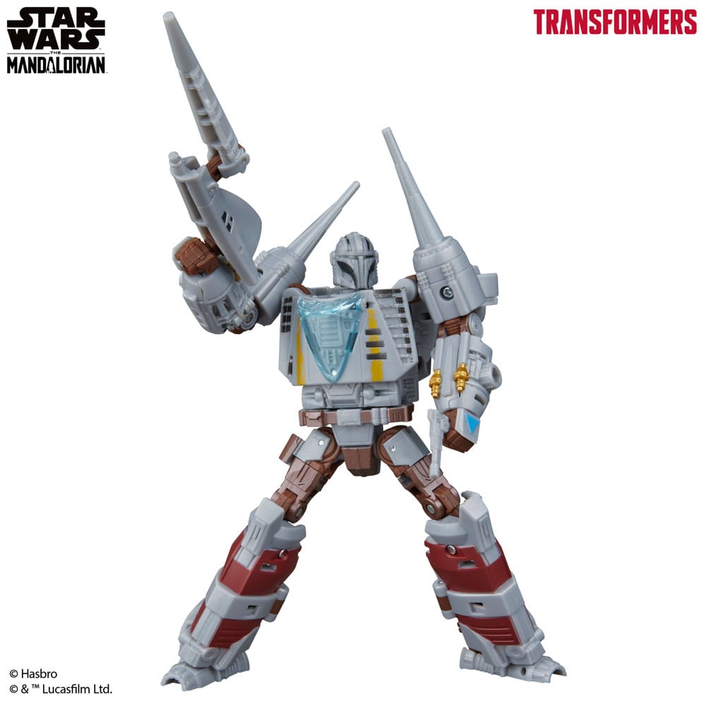 Star Wars x Transformers Actionfigur Le Mandalorian / N-1 Starfighter 19 cm