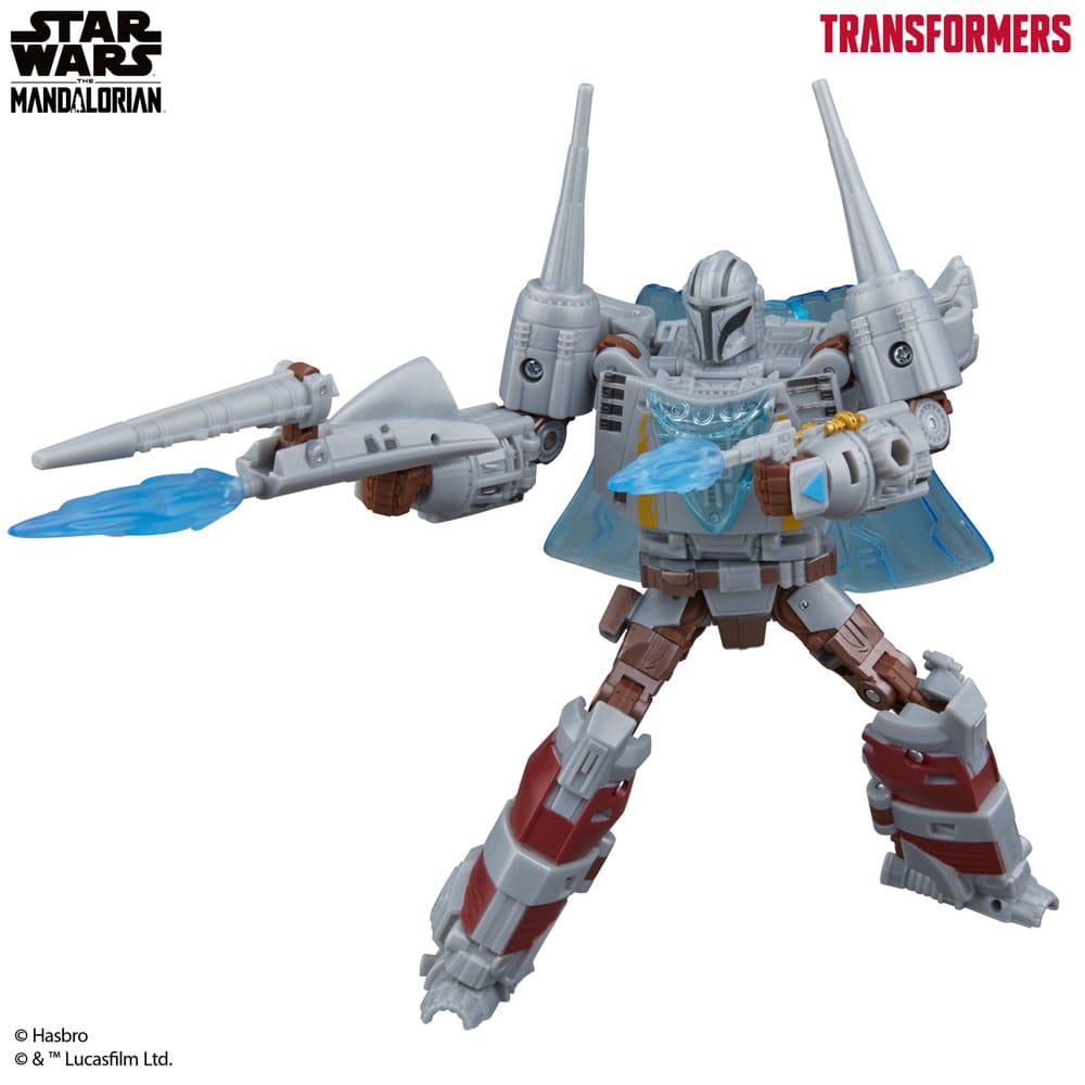 Star Wars x Transformers Actionfigur Le Mandalorian / N-1 Starfighter 19 cm