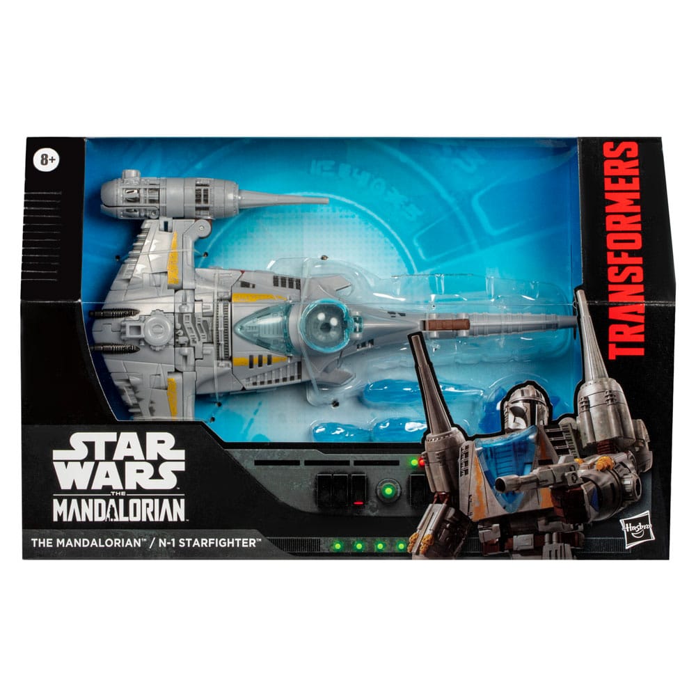 Star Wars x Transformers Actionfigur Le Mandalorian / N-1 Starfighter 19 cm