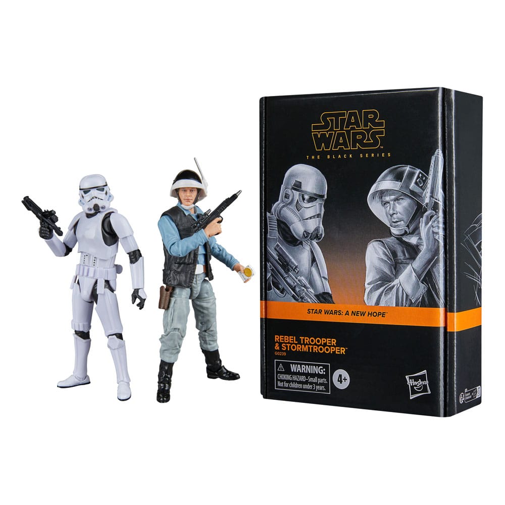 Yıldız Savaşları Bölüm IV Black Serisi Aksiyon Şekil 2 Pack Rebel Trooper & Stormtrooper 15 cm