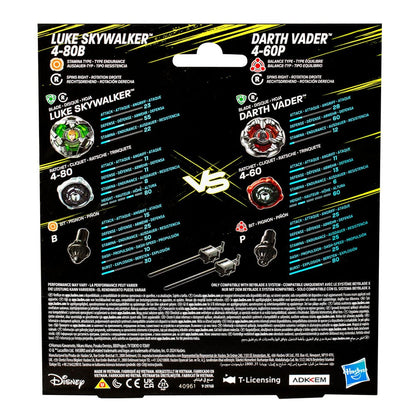Beyblade X og Star Wars samarbeider Luke Skywalker 4-80B vs. Darth Vader 4-60B