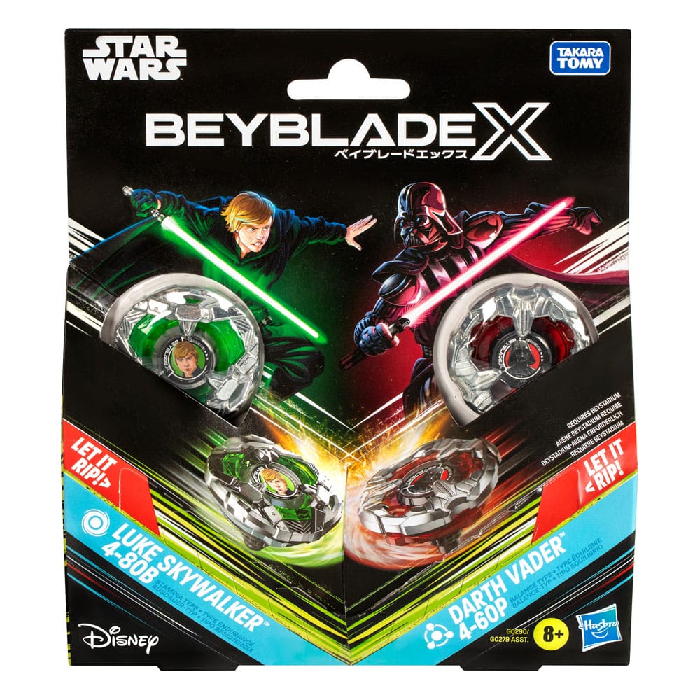 Beyblade X og Star Wars samarbeider Luke Skywalker 4-80B vs. Darth Vader 4-60B