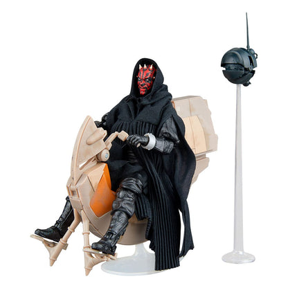 Vehículo Star Wars Episodio I Black Series con figura de acción Darth Maul y Sith Speeder 25º aniversario