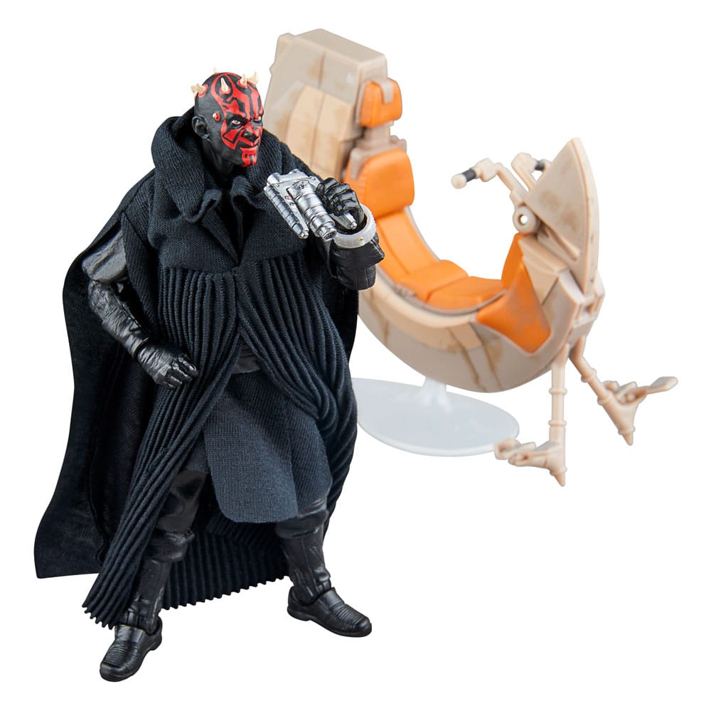 Vehículo Star Wars Episodio I Black Series con figura de acción Darth Maul y Sith Speeder 25º aniversario