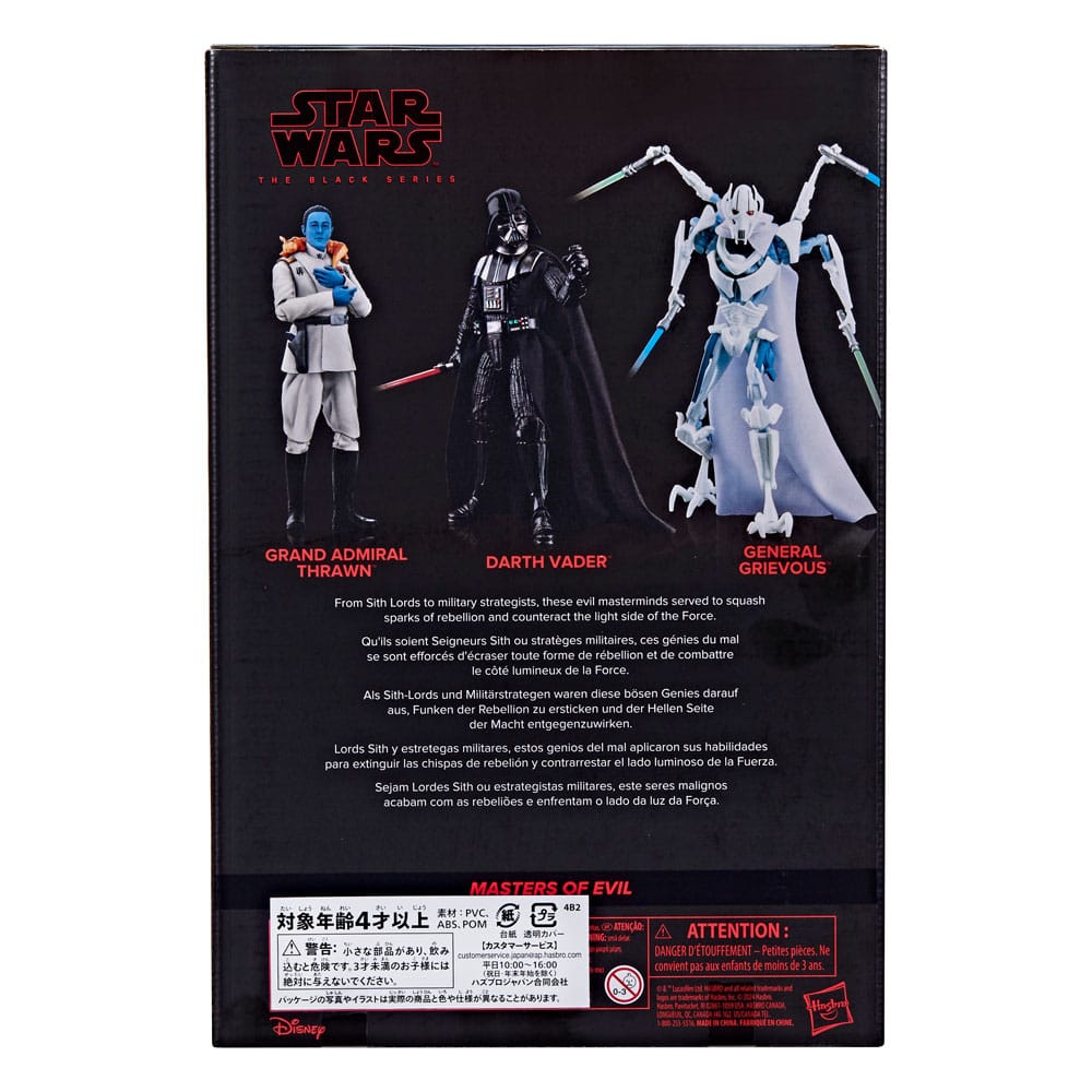 Star Wars Black Series-actiefiguren, 3-pack Masters of Evil, 15 cm