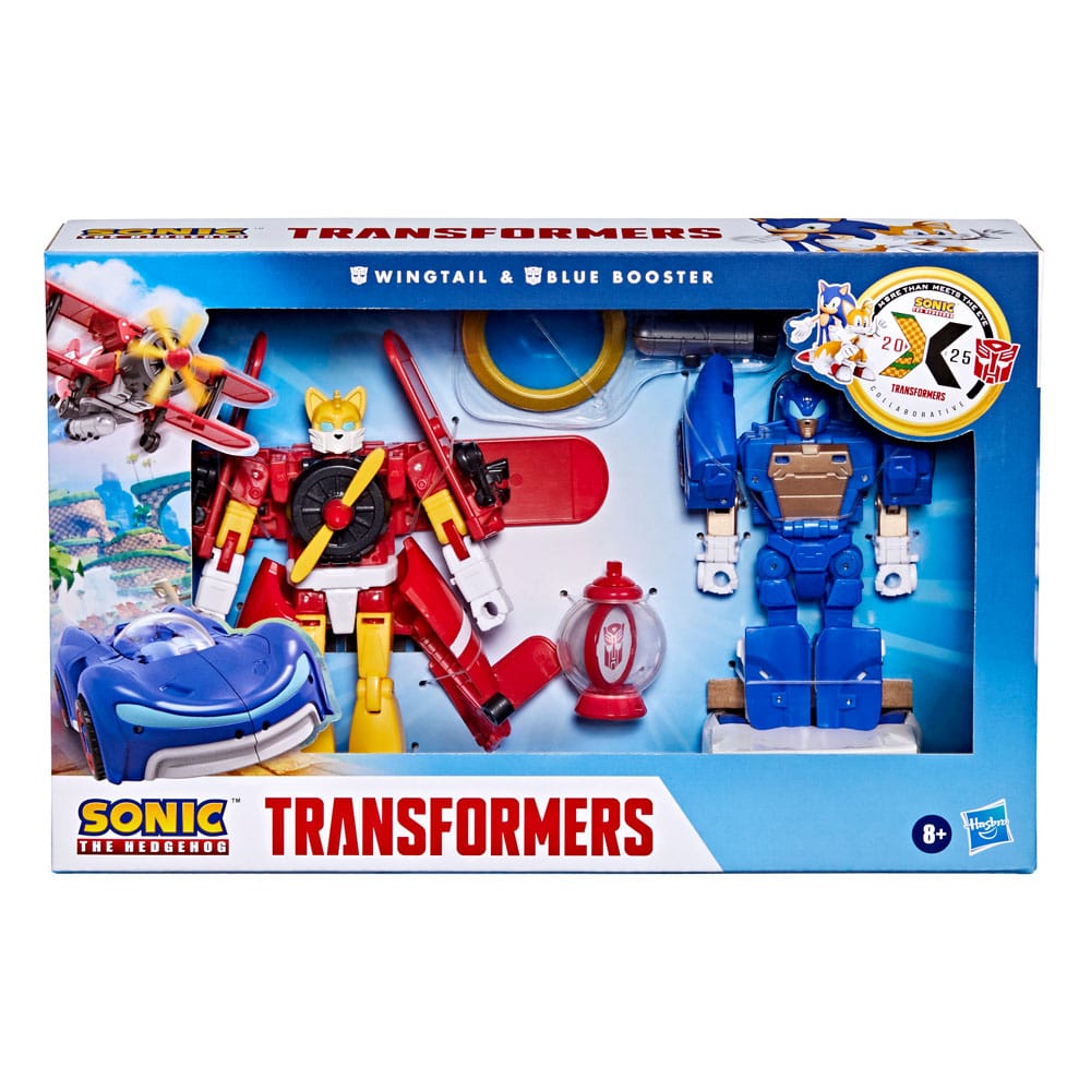 Sonic The Hedgehog X Transformers Action Figue Wingtail & Blue Booster 13 cm