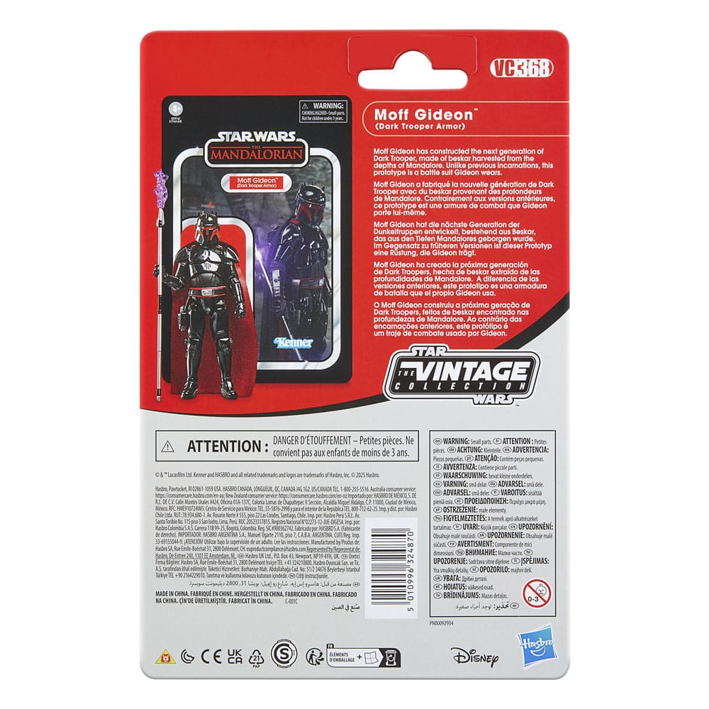 Zvjezdani ratovi: Akcijska figura zbirke mandalorijske vintage Moff Gideon (Dark Trooper oklop) 10 cm