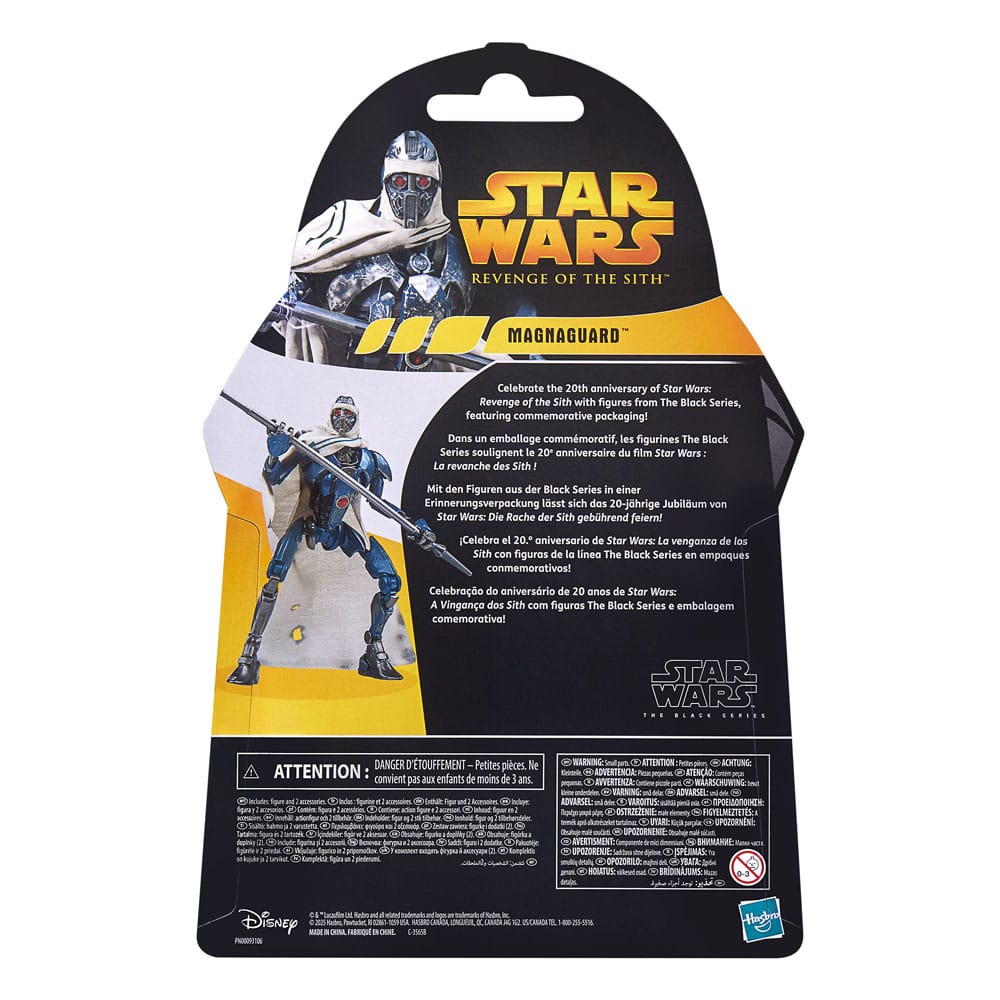 Star Wars Episodio III Black Series Acción Figura 20 aniversario Magneguard 15 cm