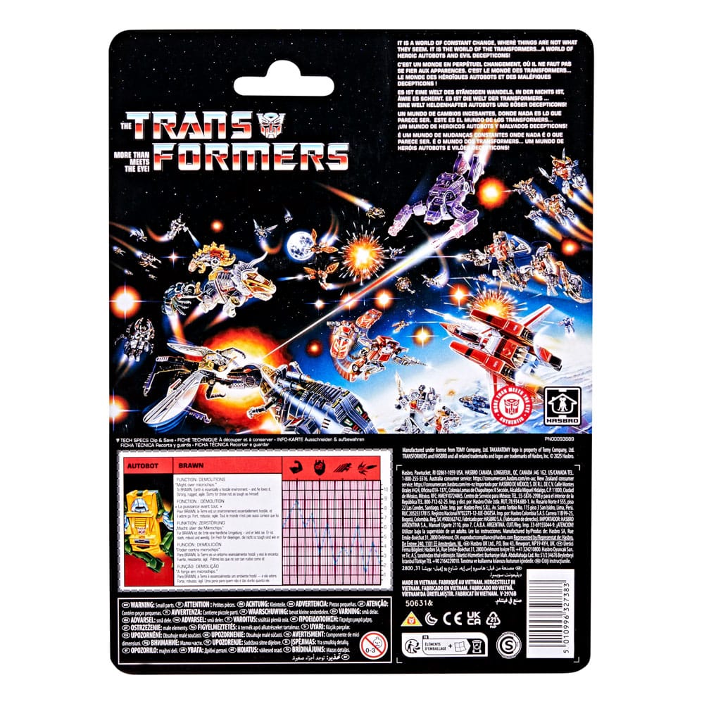 Transformers Retro G1 Aksiyon Figürü Autobot Brawn 13 cm