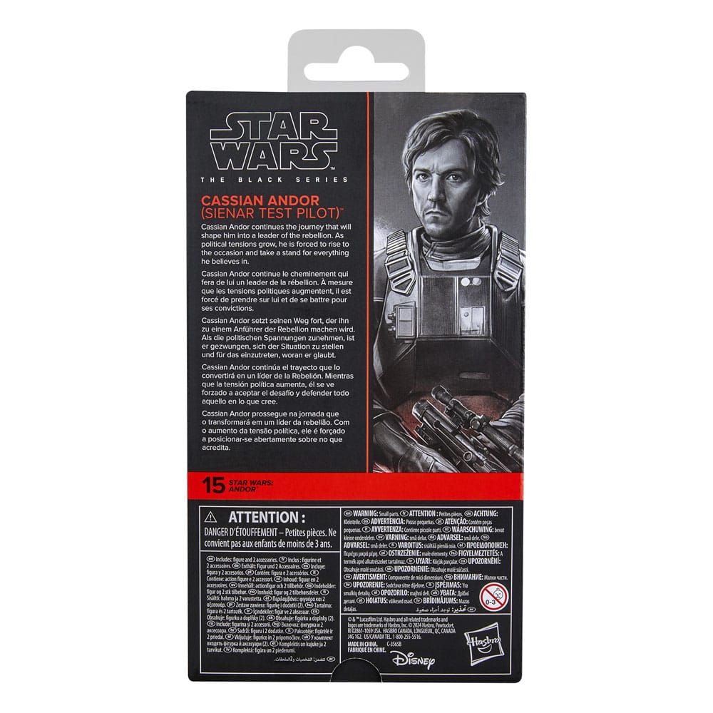 Star Wars: Andor Black Series Action Figur Cassian Andor (Sienar Test Pilot) 15 cm