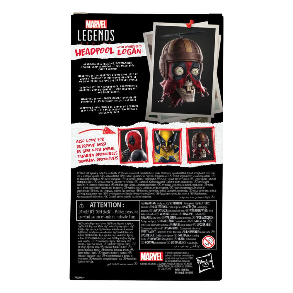 Deadpool & Wolverine Marvel Legends Action -Figur Kopfpool mit Marvels Logan 15 cm