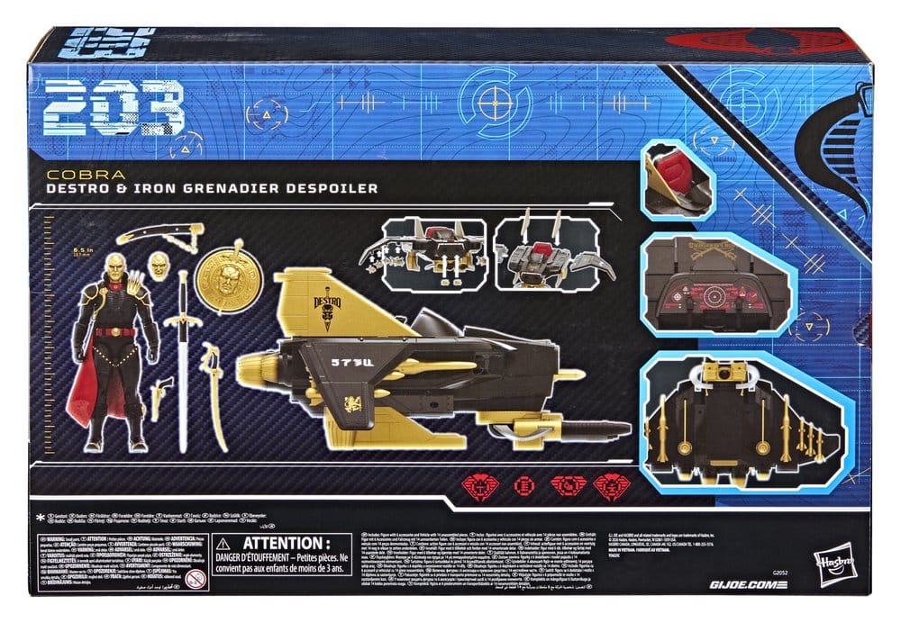 G.I. Joe Classified Series Actionfiguren- und Fahrzeugset #203 Destro & Iron Grenadier Despoiler 15 cm