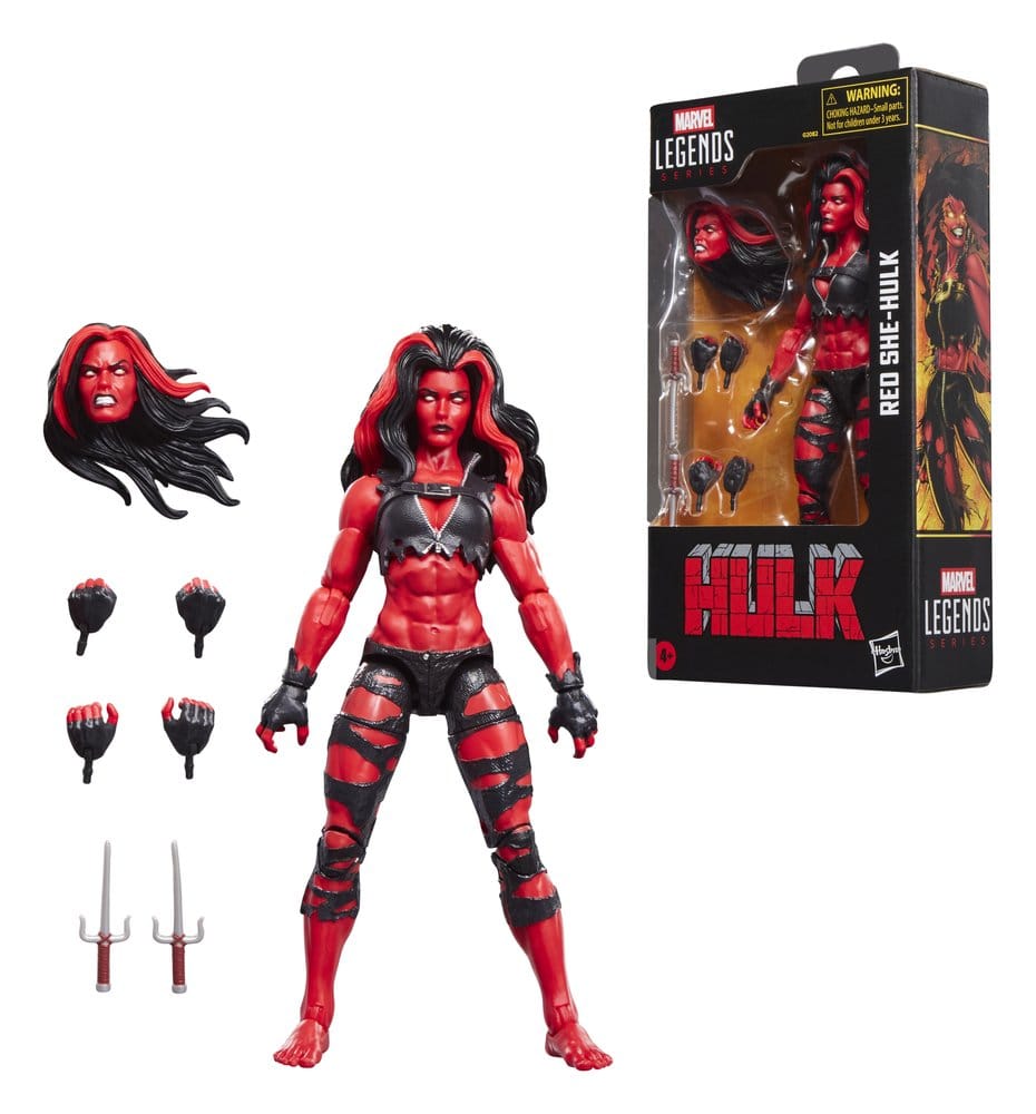Figura d'azione Hulk Marvel Legends She-Hulk rossa 15 cm