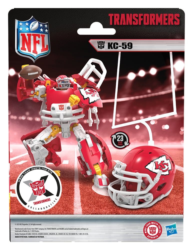 Figurine Transformers x NFL Chiefs de Kansas City : KC-59 14 cm
