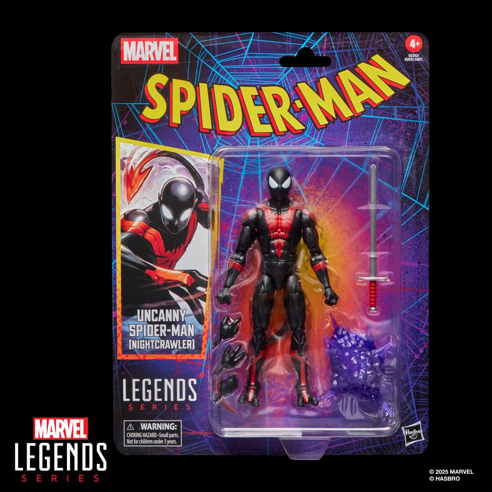 Spider-Man Marvel Legends Retro-actiefiguur Uncanny Spider-Man (Nightcrawler) 15 cm