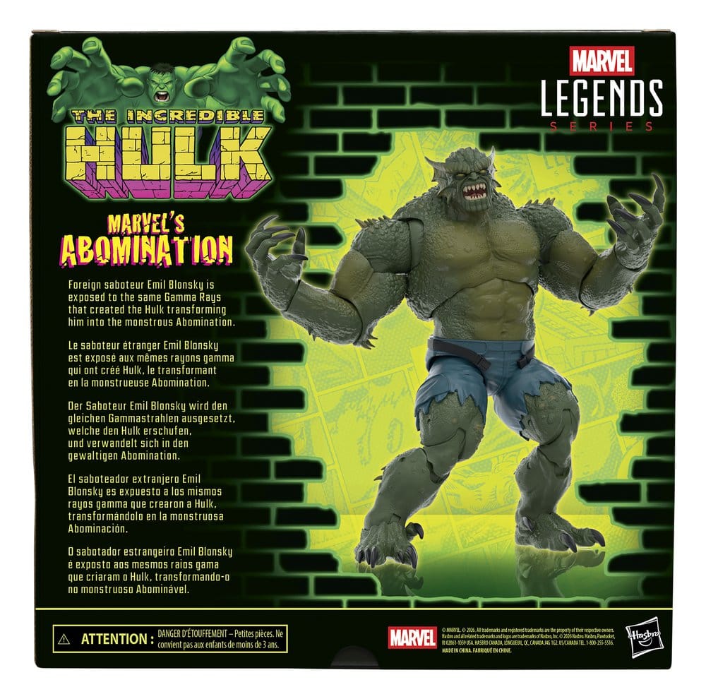 The Incredible Hulk Marvel Legends Aksiyon Figürü Marvel's Abomination 15 cm