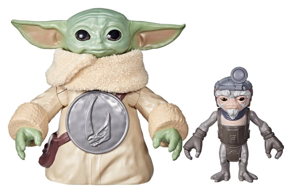 Star Wars: The Mandalorian e Grogu Action Figure elettroniche Huggin' Grogu e Anzellan 17 cm