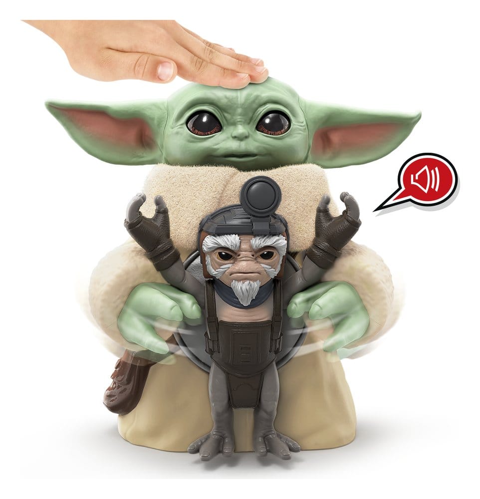 Star Wars: The Mandalorian e Grogu Action Figure elettroniche Huggin' Grogu e Anzellan 17 cm