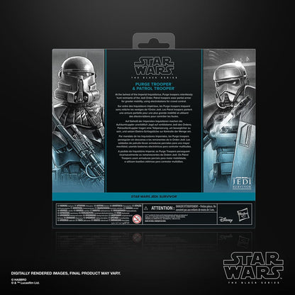 Figura de acción Star Wars Jedi: Survivor Black Series, paquete de 2 soldados de purga y soldado de patrulla, 15 cm