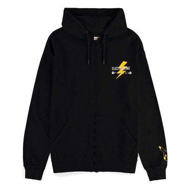 Pokemon Zipper Hoodie Sweater Pikachu Electrifying Line-art